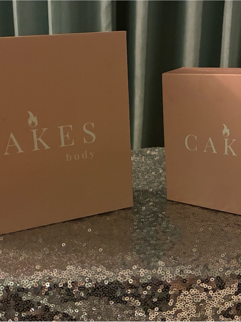 Cake Pink Gift Boxes with White Logo